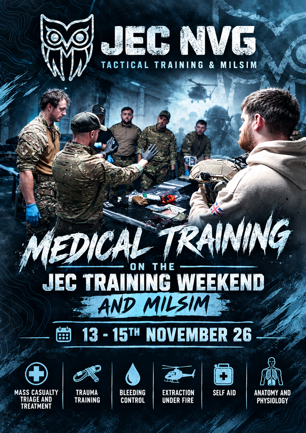 JEC TRAINING / MILSIM WEEKEND 13th - 15th November 2026