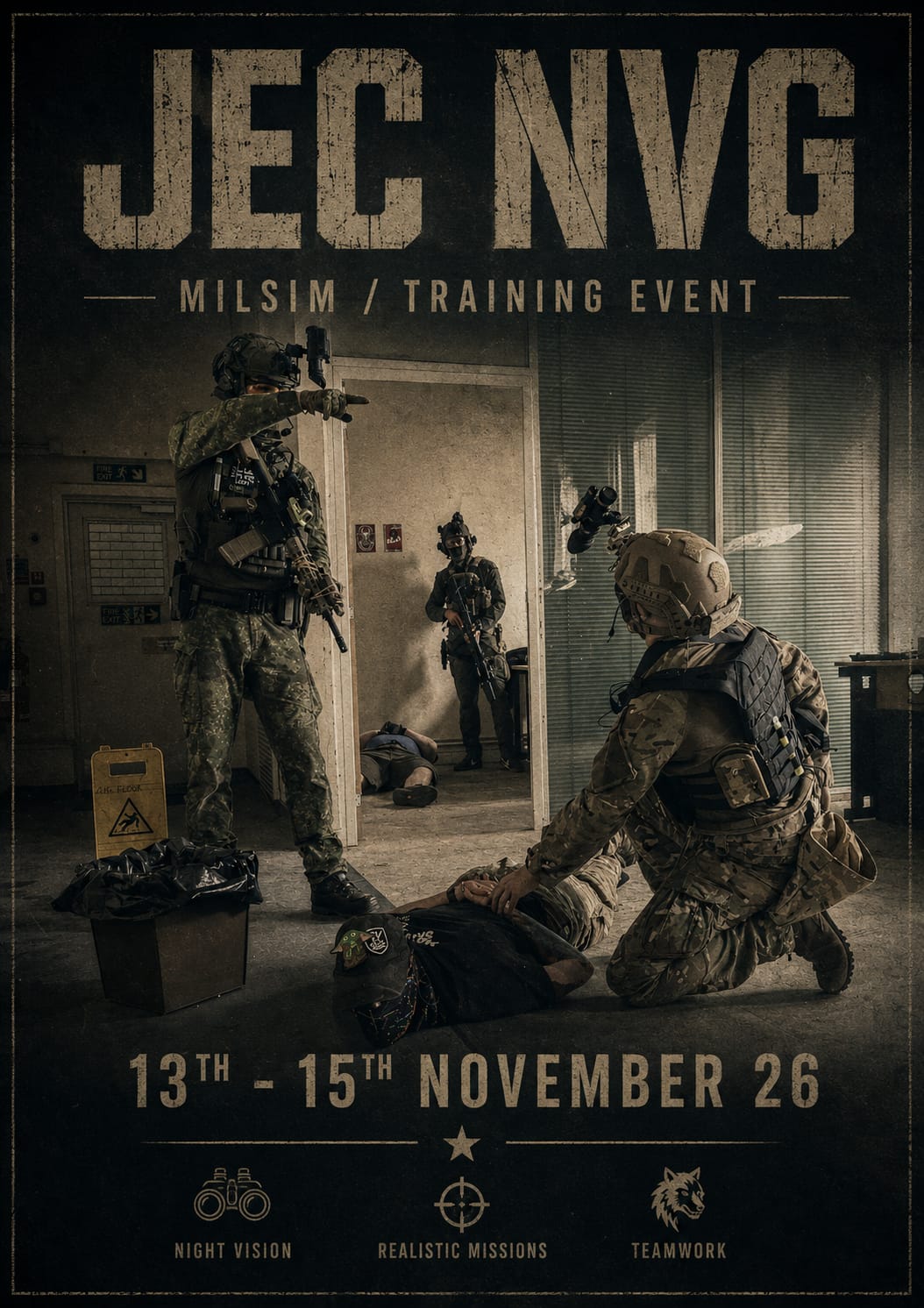 JEC TRAINING / MILSIM WEEKEND 13th - 15th November 2026