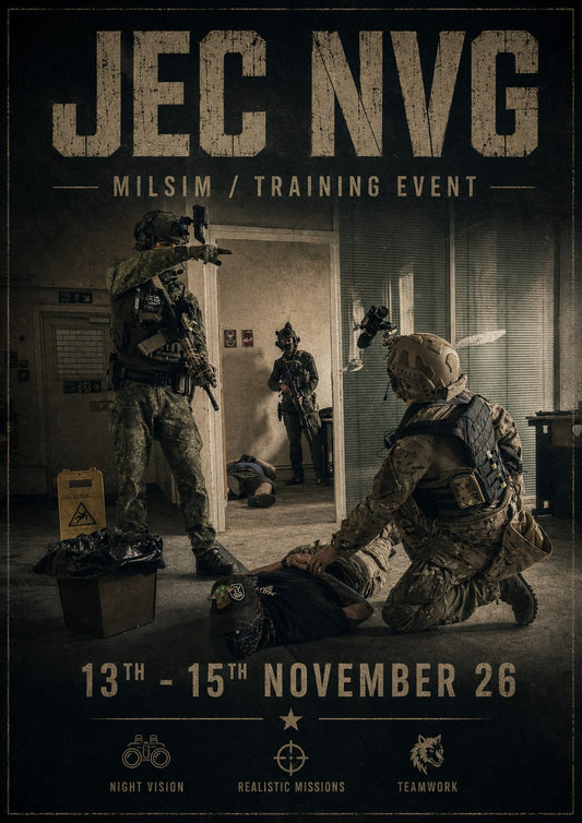 JEC TRAINING / MILSIM WEEKEND 13th - 15th November 2026