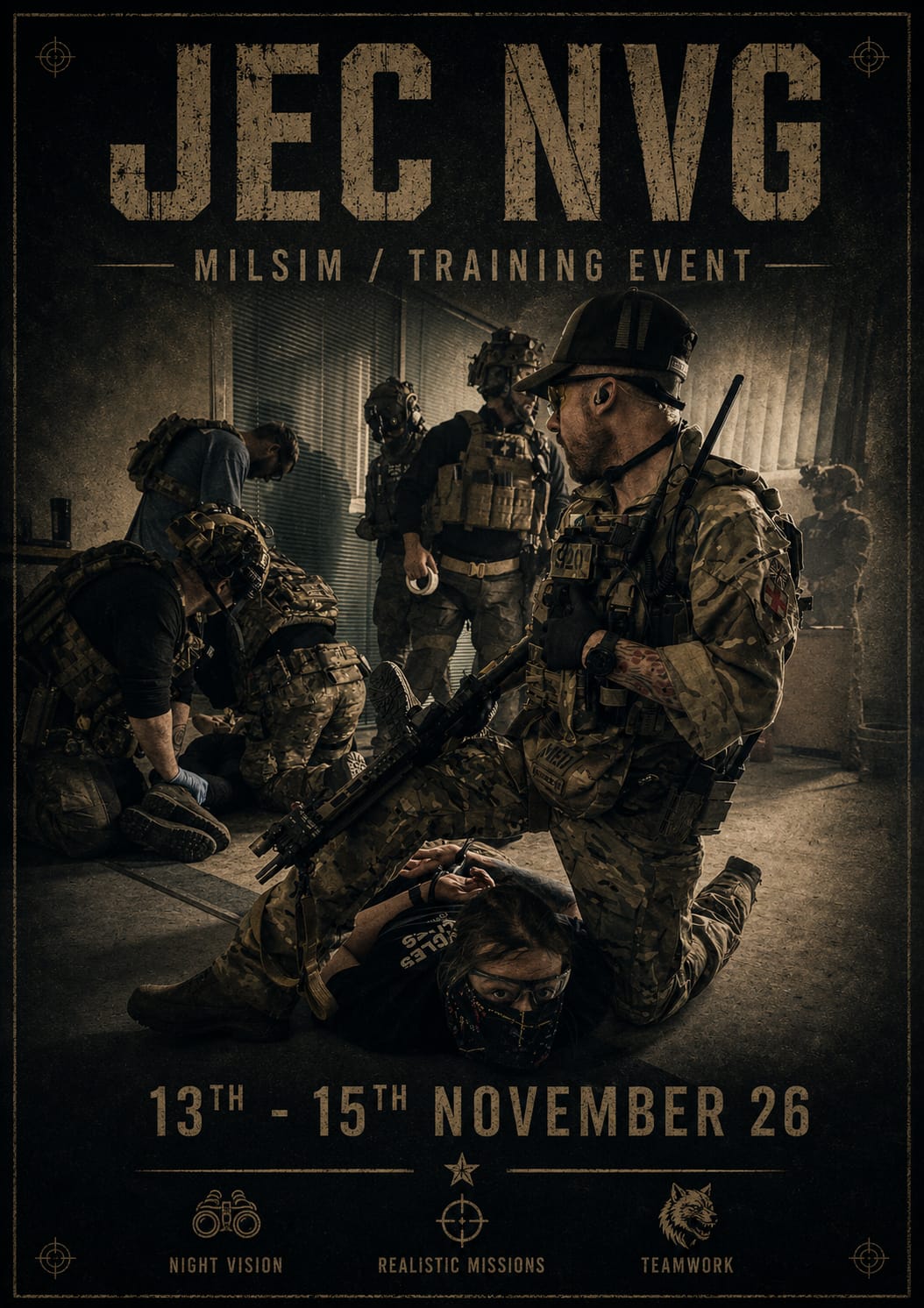 JEC TRAINING / MILSIM WEEKEND 13th - 15th November 2026